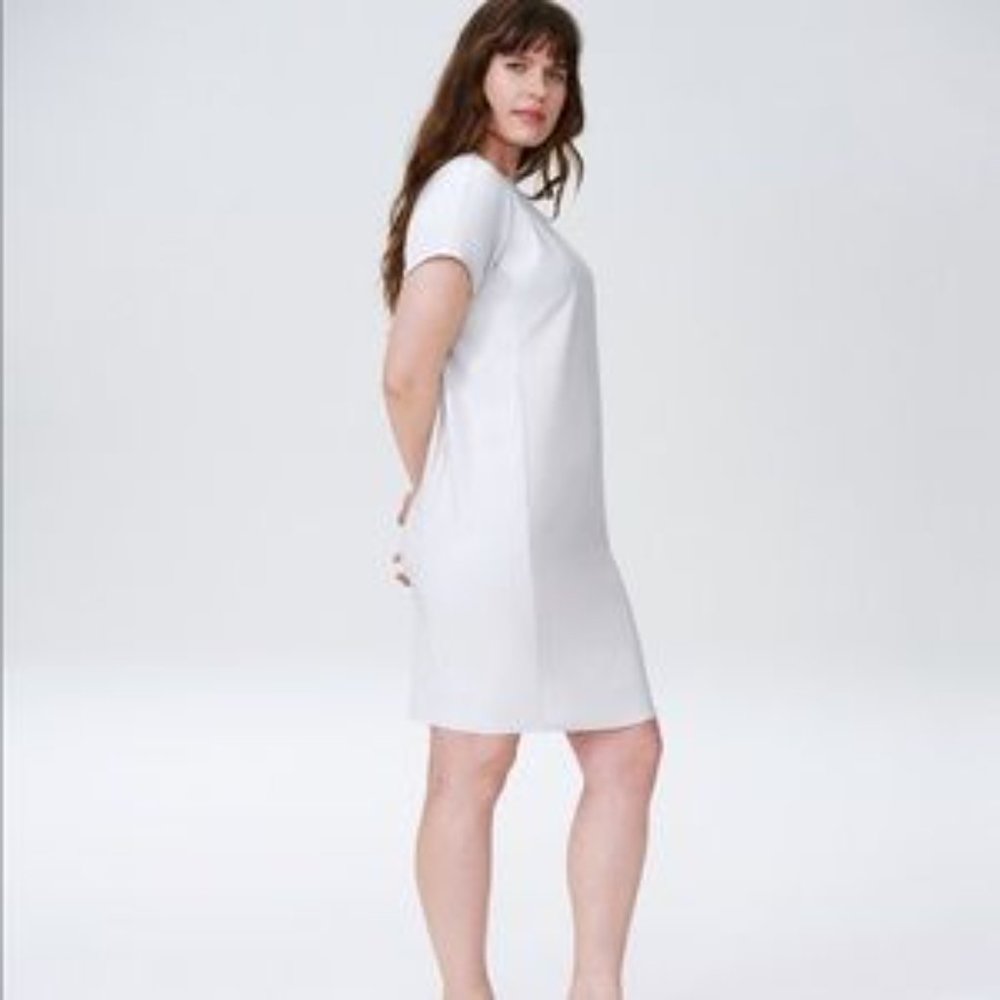 Universal Standard Luxe Twill Sheath Dress  Grey S - Picture 4 of 6
